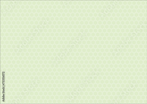 日本の伝統紋様 亀甲のシームレスパターン 緑 photo
