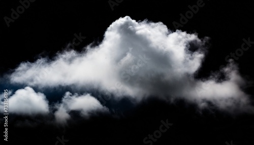 white cloud with black background