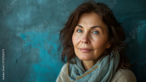 Her empathetic gaze conveys care and understanding, assuring patrons of her c...