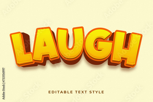 Laugh 3d text effect in with luxury style template