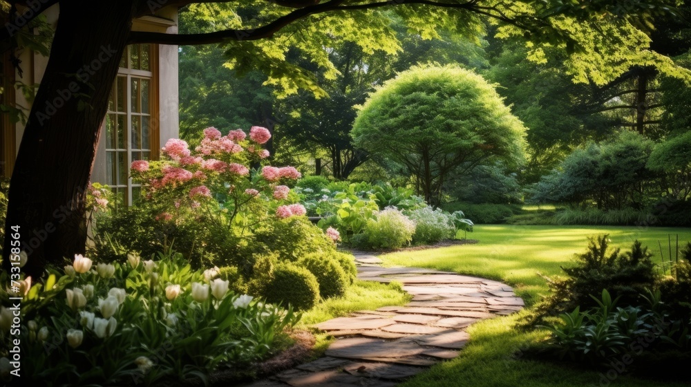 The calm and inviting ambiance of a garden The calm and inviting ambiance of a garden