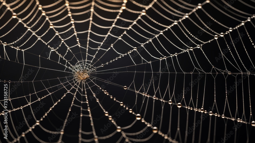 The intricate patterns of a spider's web