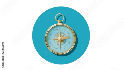 Compass Icon of nice animated for your videos easy to use with Transparent Background