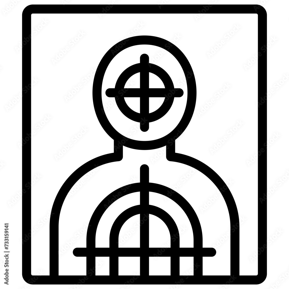 shooting icon illustration design with outline shooting icon illustration design with outline