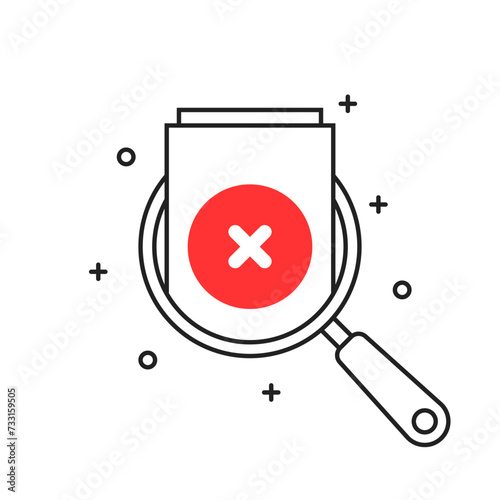 bank statement audit icon with violate