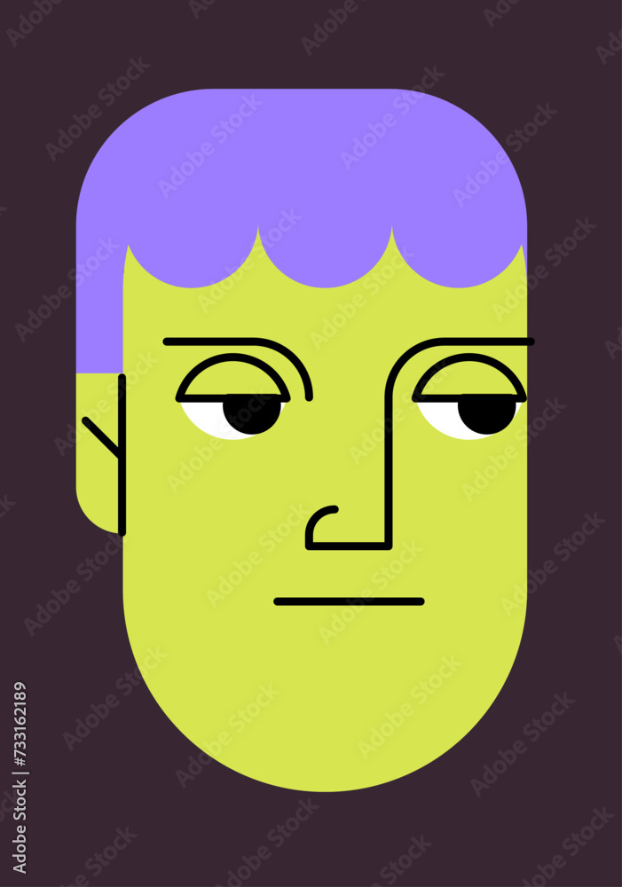 Stylized creative portrait of man Stylized creative portrait of man