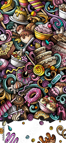 Sweet Food cartoon doodle banner