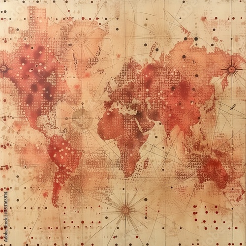 Showing the spread pattern of the disease on a world map using dots or lines to show how the epidemic is spreading to different regions