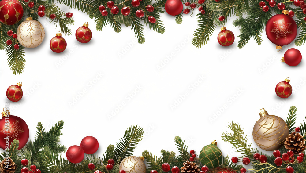 Christmas frame border with white background. Christmas frame border with white background.