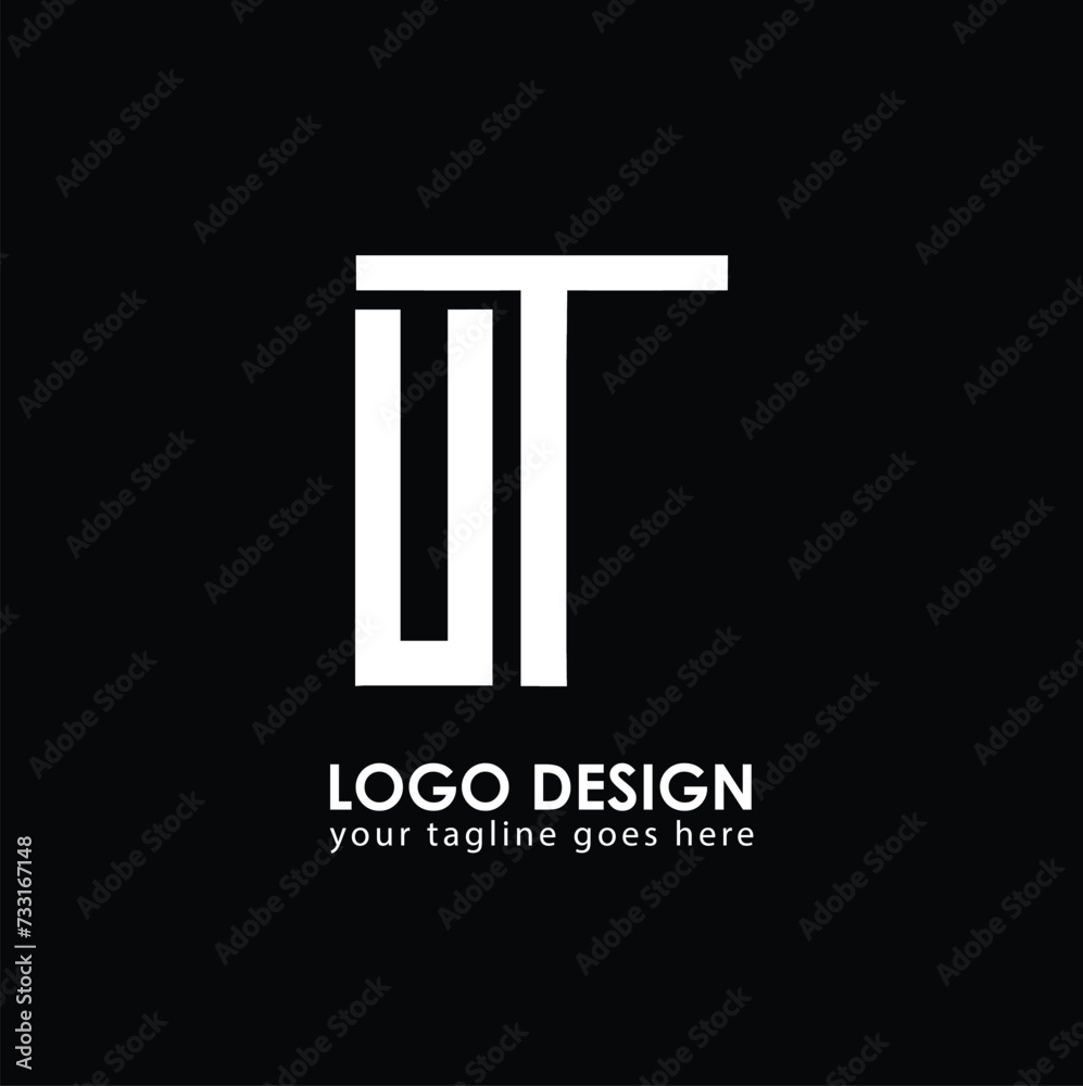 UT UT Logo Design, Creative Minimal Letter UT UT Monogram UT UT Logo Design, Creative Minimal Letter UT UT Monogram
