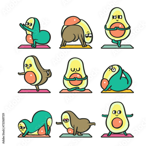Avocado Yoga for kid