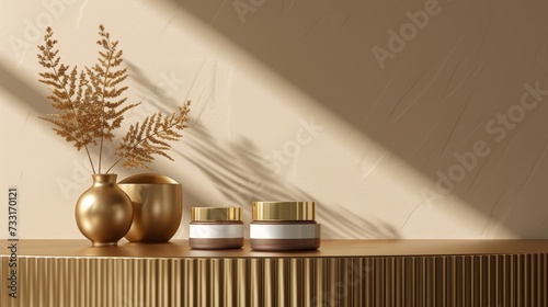 Minimalistic yet impactful, the cosmetics on the podium exude luxury and style