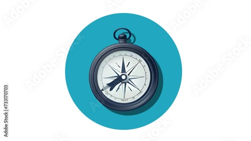 Compass Icon of nice animated for your videos easy to use with Transparent Background