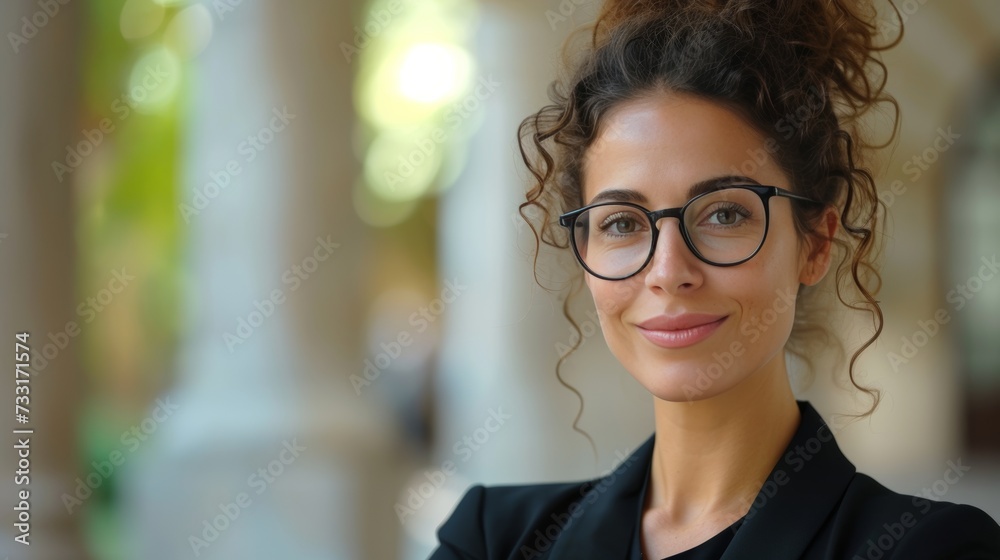 Displaying a knowledgeable demeanor, she inspires trust and reliability in her expertise Displaying a knowledgeable demeanor, she inspires trust and reliability in her expertise