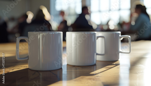 Casual Business Meeting over Coffee in Modern Office
 photo