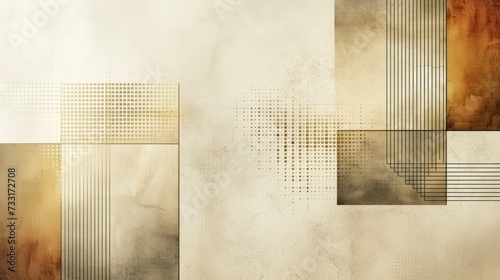 Minimalist grid patterns in neutral shades provide a contemporary aesthetic i...