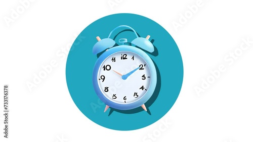 Alarm Clock Icon of nice animated for your videos easy to use with Transparent Background