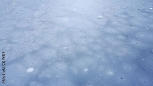 Frozen lake in the forest