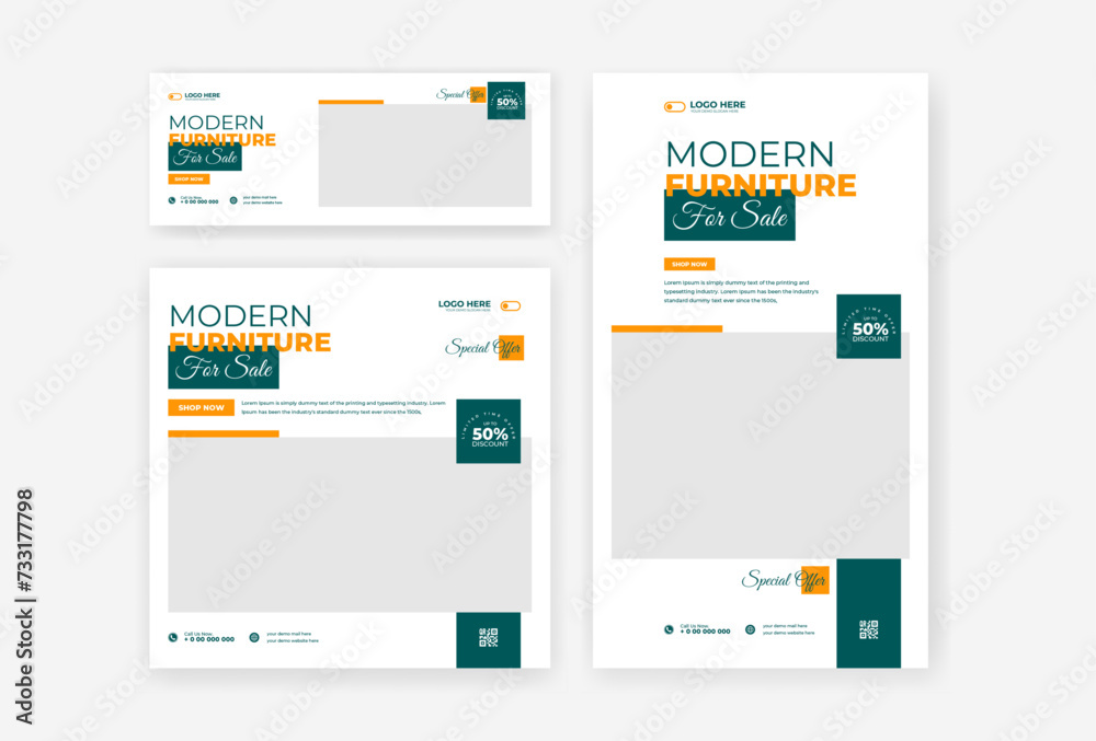 Furniture social media template design Furniture social media template design