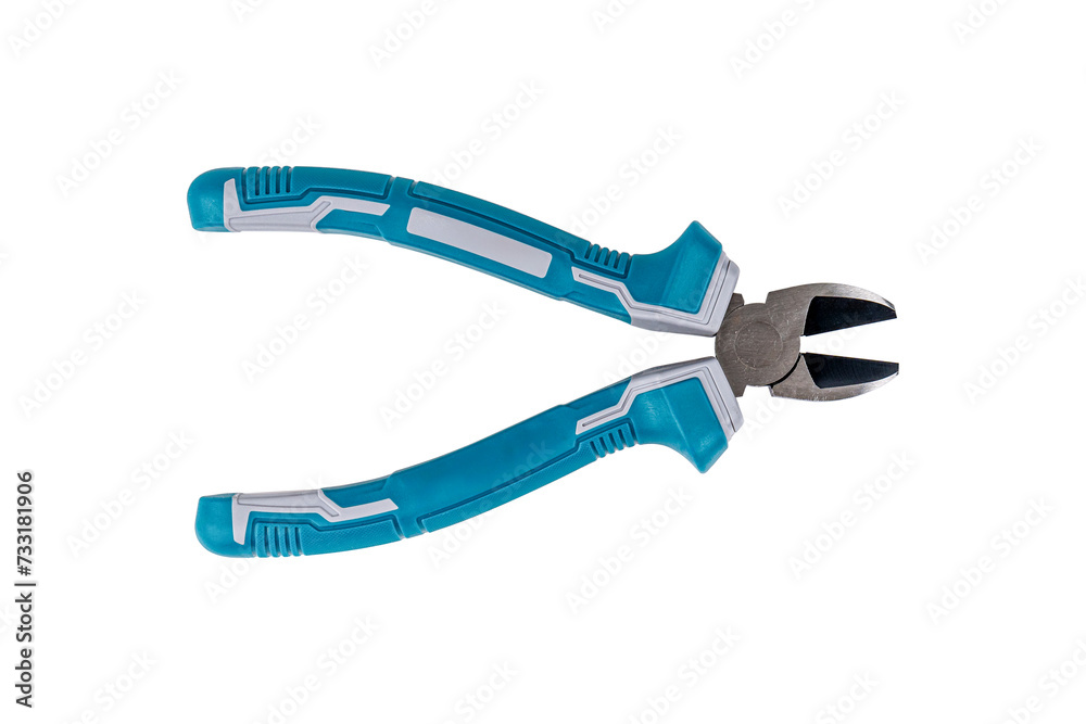 Stainless steel metal pliers isolated on white background. Stainless steel metal pliers isolated on white background.
