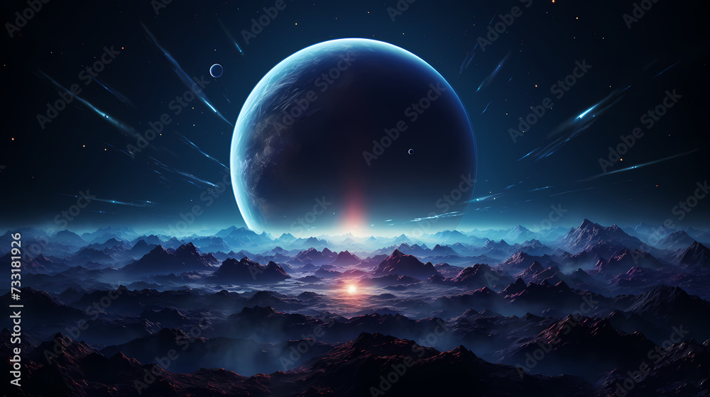 Space galaxy background, 3D illustration of nebulae in the universe Space galaxy background, 3D illustration of nebulae in the universe