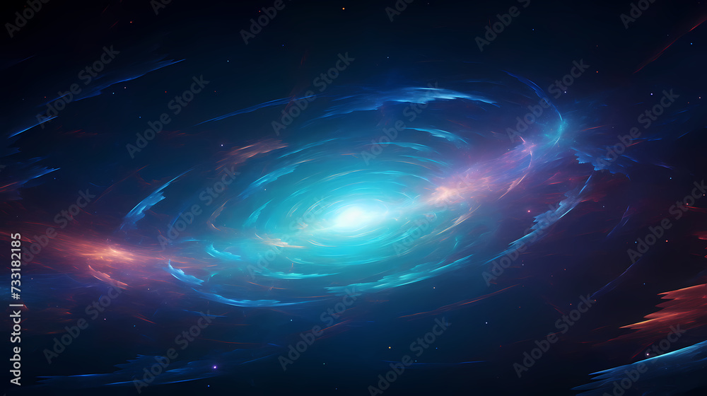 Space galaxy background, 3D illustration of nebulae in the universe
