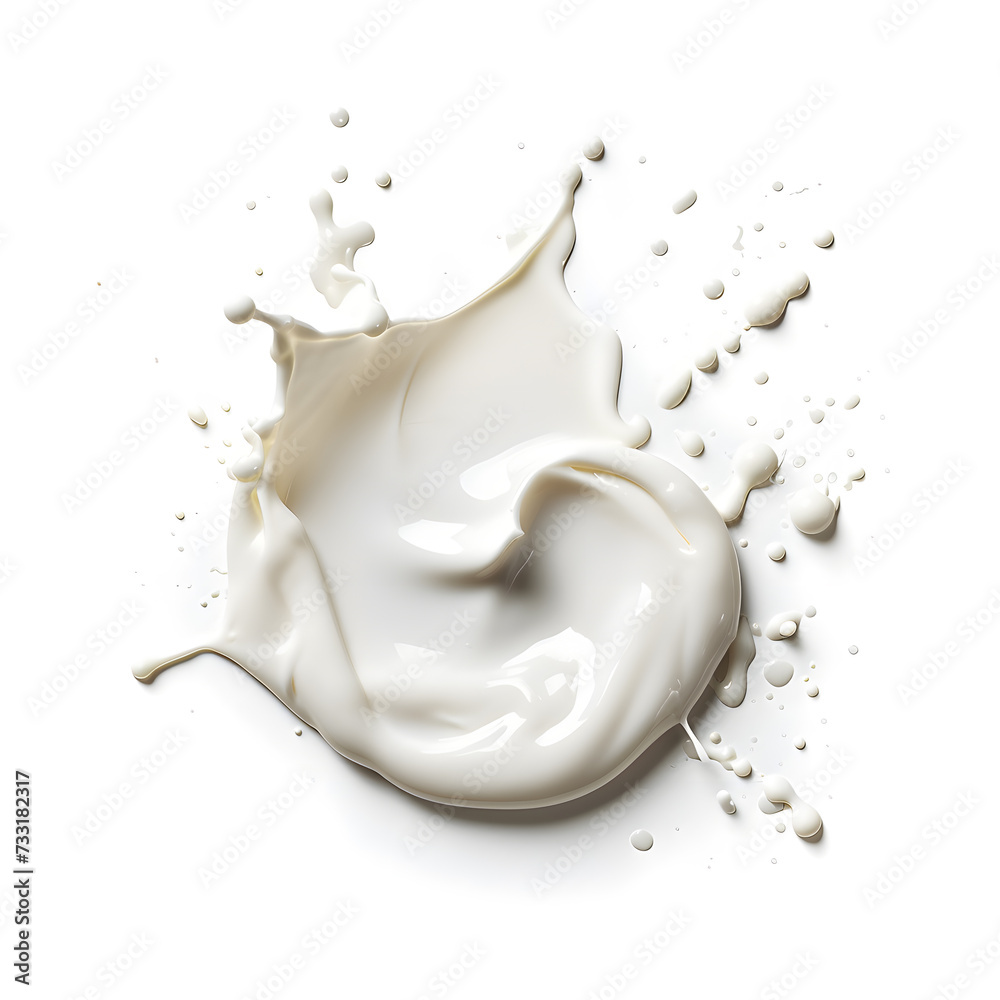 Milk or white liquid splash isolated on white Milk or white liquid splash isolated on white