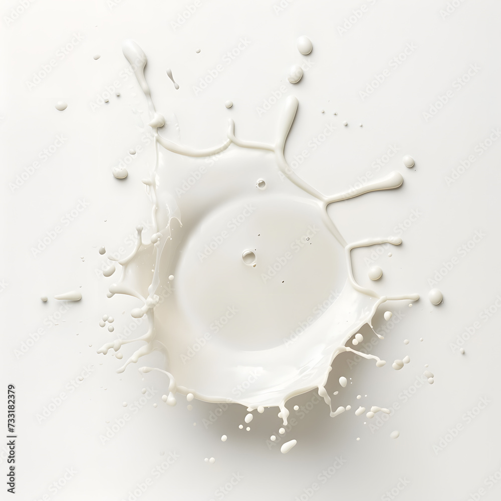 Milk or white liquid splash isolated on white Milk or white liquid splash isolated on white