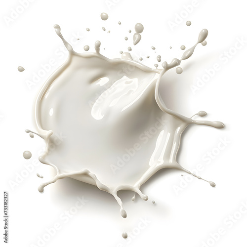 Milk or white liquid splash isolated on white