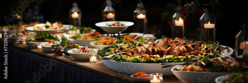 Cuisine Culinary Buffet Dinner Catering Dining Food Celebration Party, Catering food Concept.