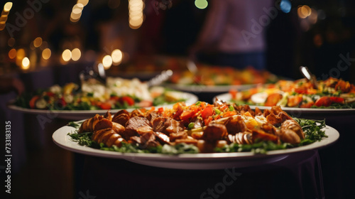 Cuisine Culinary Buffet Dinner Catering Dining Food Celebration Party, Catering food Concept.