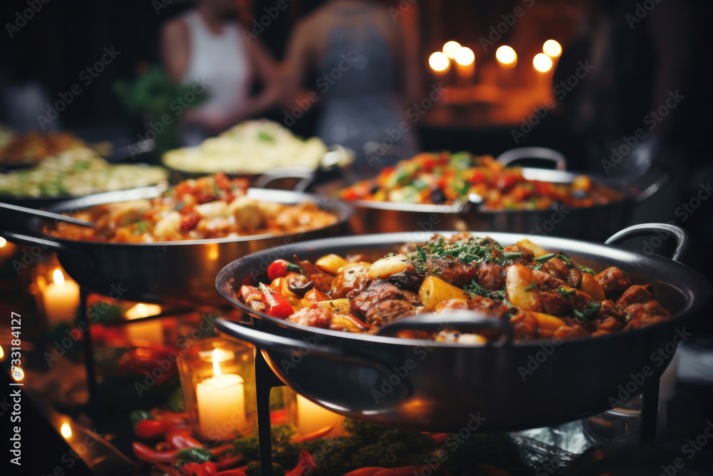 Cuisine Culinary Buffet Dinner Catering Dining Food Celebration Party, Catering food Concept. Cuisine Culinary Buffet Dinner Catering Dining Food Celebration Party, Catering food Concept.