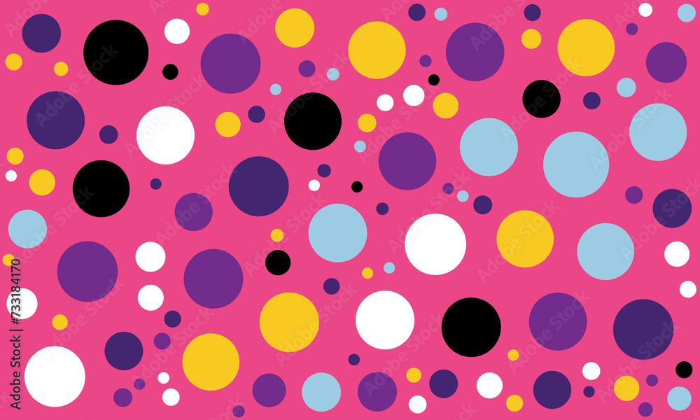 Seamless colorful polka dots background