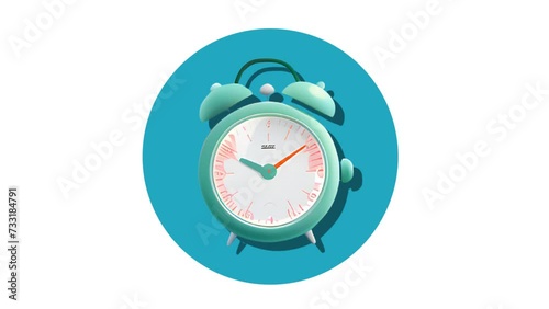 Alarm Clock Icon of nice animated for your videos easy to use with Transparent Background