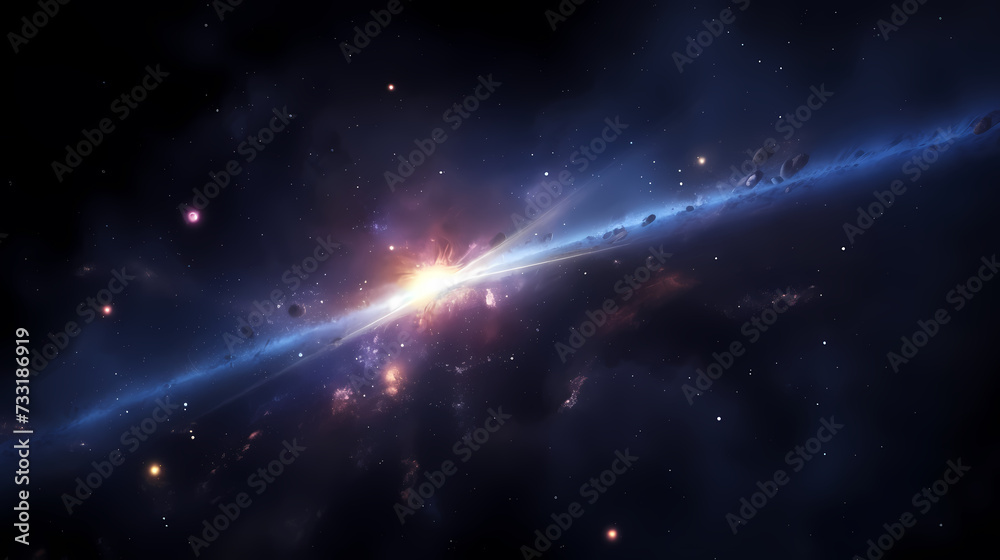 Cosmic illustration showing vibrant cosmic background Cosmic illustration showing vibrant cosmic background