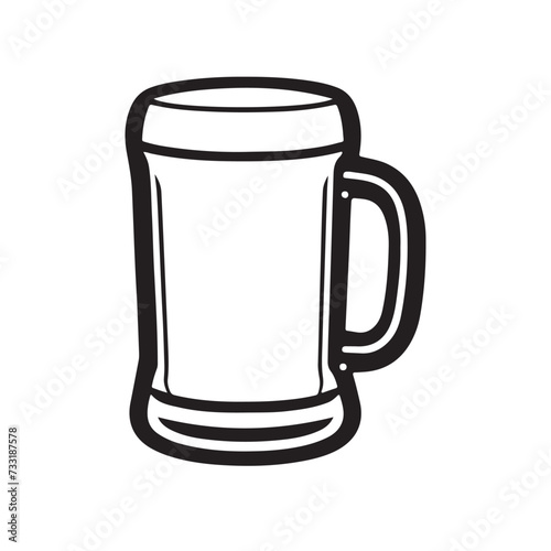 beer mug isolated on white
