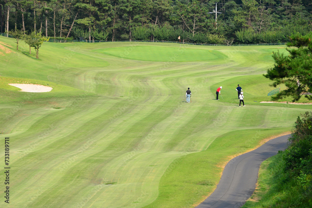 Golf course Fairway in Gogyeong-myeon, Yeongcheon-si, South Korea