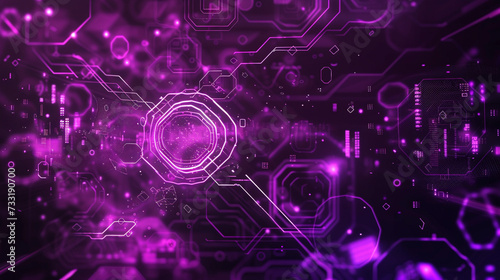 Purple color cyber and tech background