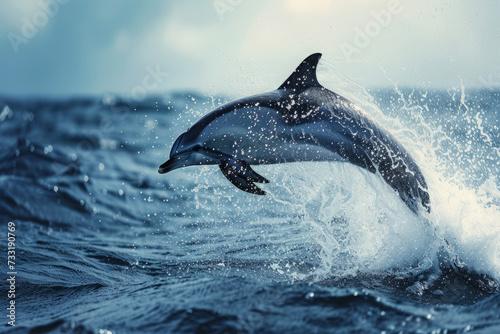 Dolphin jumping out of Ocean nature © MNFTs