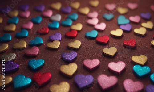 Love Heart shiny glitter background