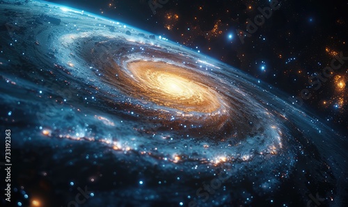 rotating galaxy universe with particles