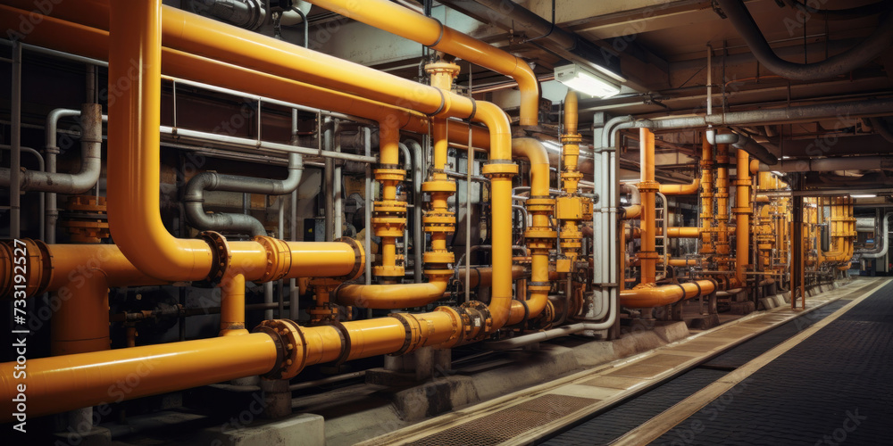 Equipment, Piping as found inside of a modern industrial power plant. Equipment, Piping as found inside of a modern industrial power plant.