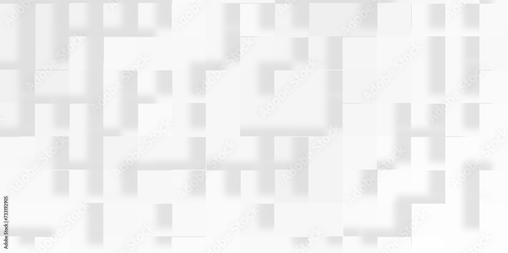 Abstract tech geometric luxury 3d block pattern with glossy squares, Embossed paper square white geometric pattern of 3d blocks Background, Abstract business block pattern geometric background.