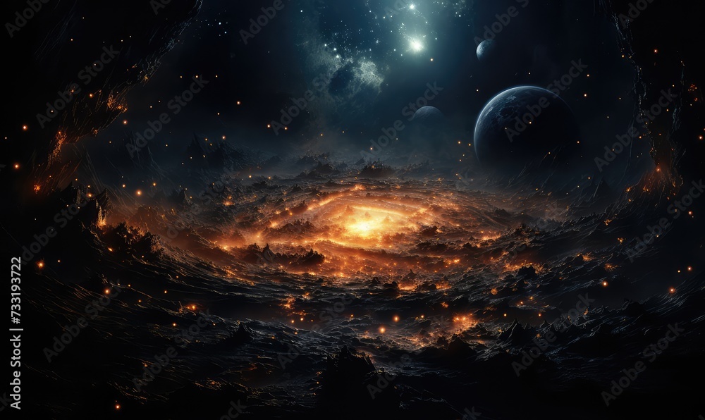 black hole in space surrounded by stars black hole in space surrounded by stars