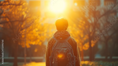 The student's vibrant spirit shines through the photo, bringing warmth and vi...