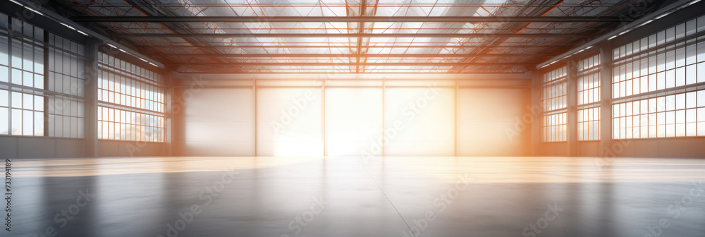 Modern interior with metal wall and steel structure with empty space for industry background. Modern interior with metal wall and steel structure with empty space for industry background.