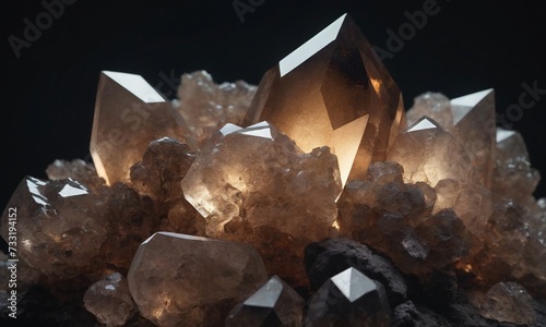 Beautiful clusters of Smokey Quartz