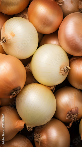 Food background - onion background  top view