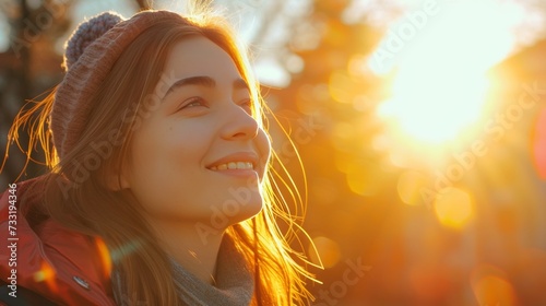 The student's vibrant spirit shines through the photo, bringing warmth and vi...
