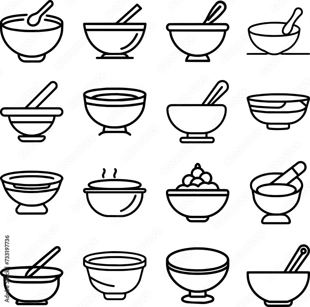 Soup's on! Vector bowl brings warmth to your design.
